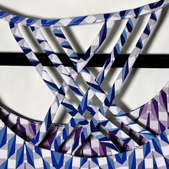 Jessica Simpson Dress Womens 6 Small A Line Blue Purple Casual Work Stretch - Picture 10 of 12